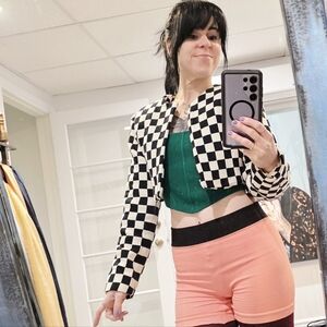 Checkered Short Blazer ICONE by SIMONS Soze Small